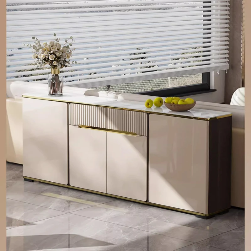 luxury FAMAPY modern credenza sideboard buffet with drawer and pop-up doors,  for living room or hallway Nordic Furniture home
