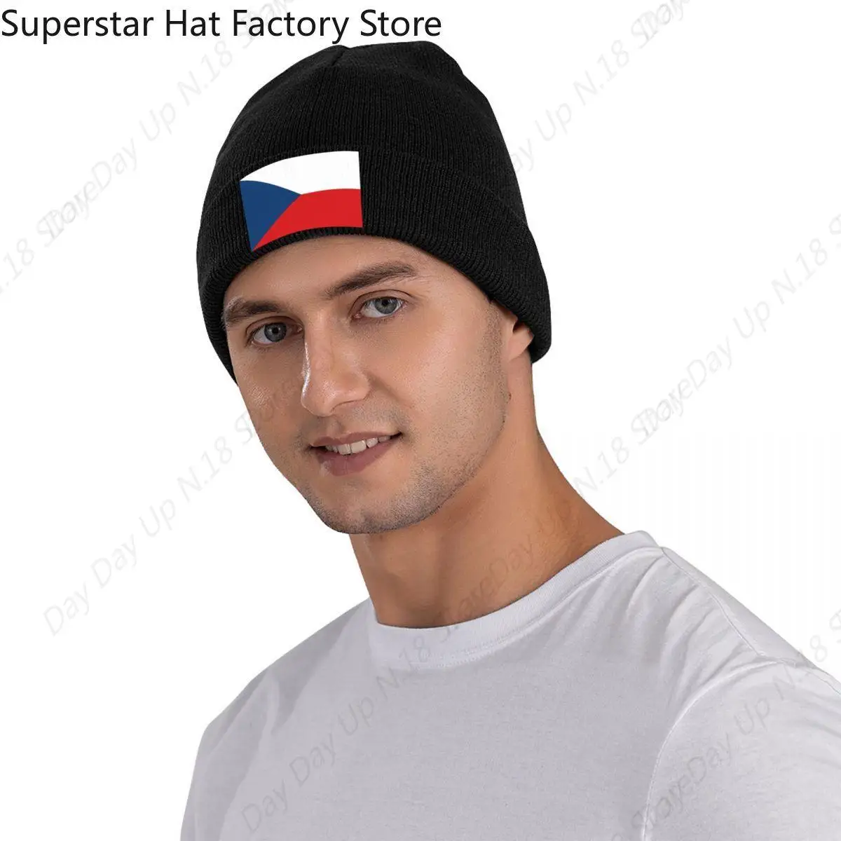 The Flag Czech Republic Knit Hat Beanie Autumn Winter Hats Warm Casual Caps Men Women