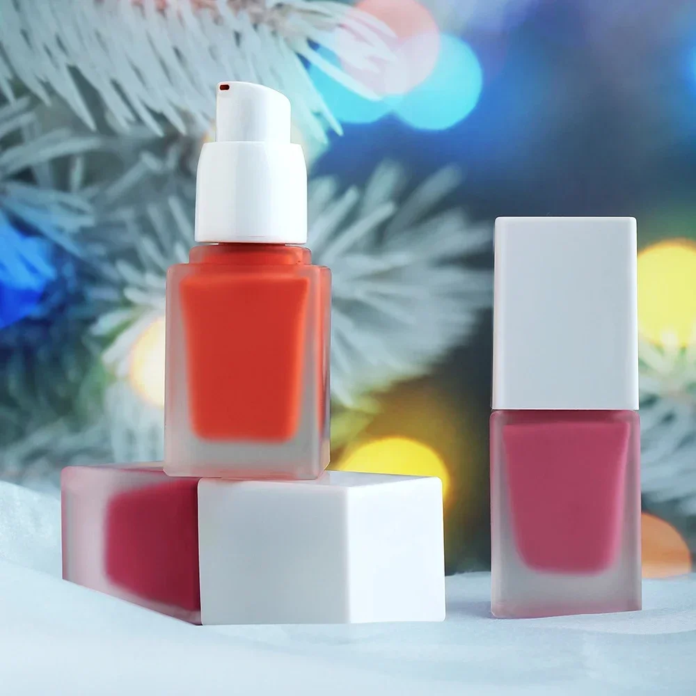 Fard à joues liquide 6 couleurs, pigment de marque privée, petit carré, type poussoir, correcteur naturel, Contour, rendu des couleurs, Logo personnalisé, maquillage