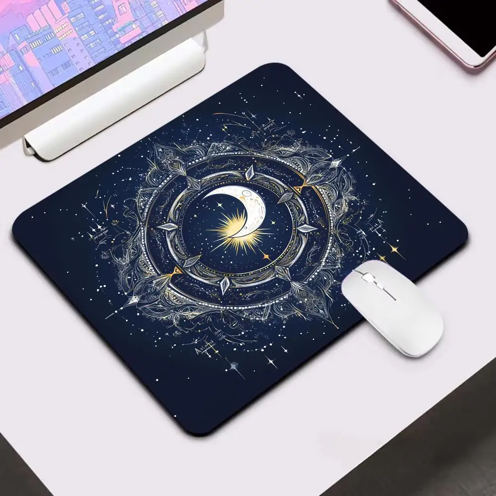 

Moon Astrology Mouse Pad Gamer Computer Keyboard Mat 45*40 Square Gaming Office Accessories Rug Mousepad PC Keyboard Table Mats