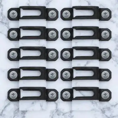 50Sets Hidden Cupboard Buckles Galvanized Surface Easy to Install Cabinet Hardware Cabinet Connector Cupboard Screw Fastener