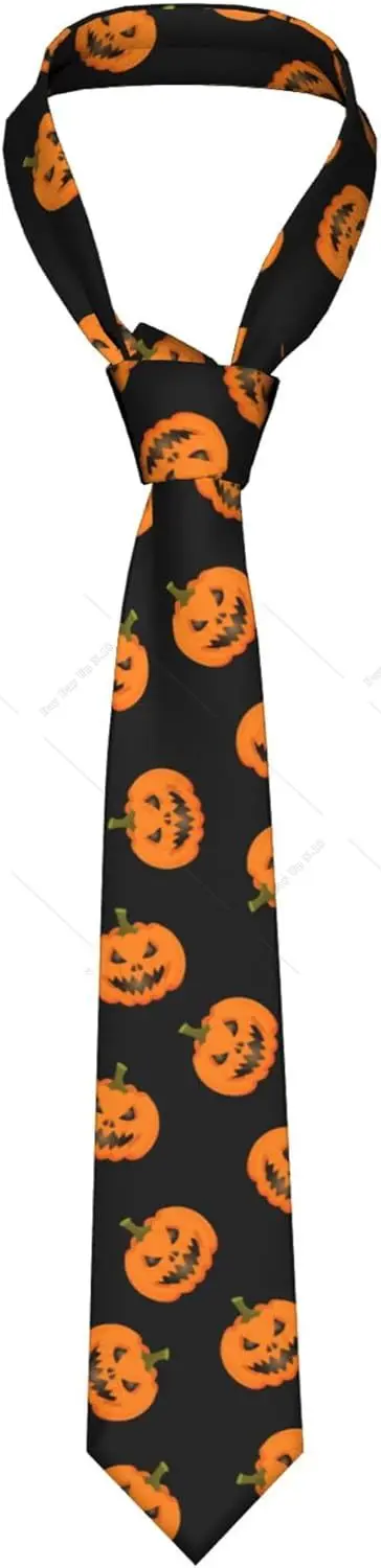 Pumpkins Face Gothic Men's Tie Funny Neckties Halloween Novelty Ties Formal Party Business Neckties One Size