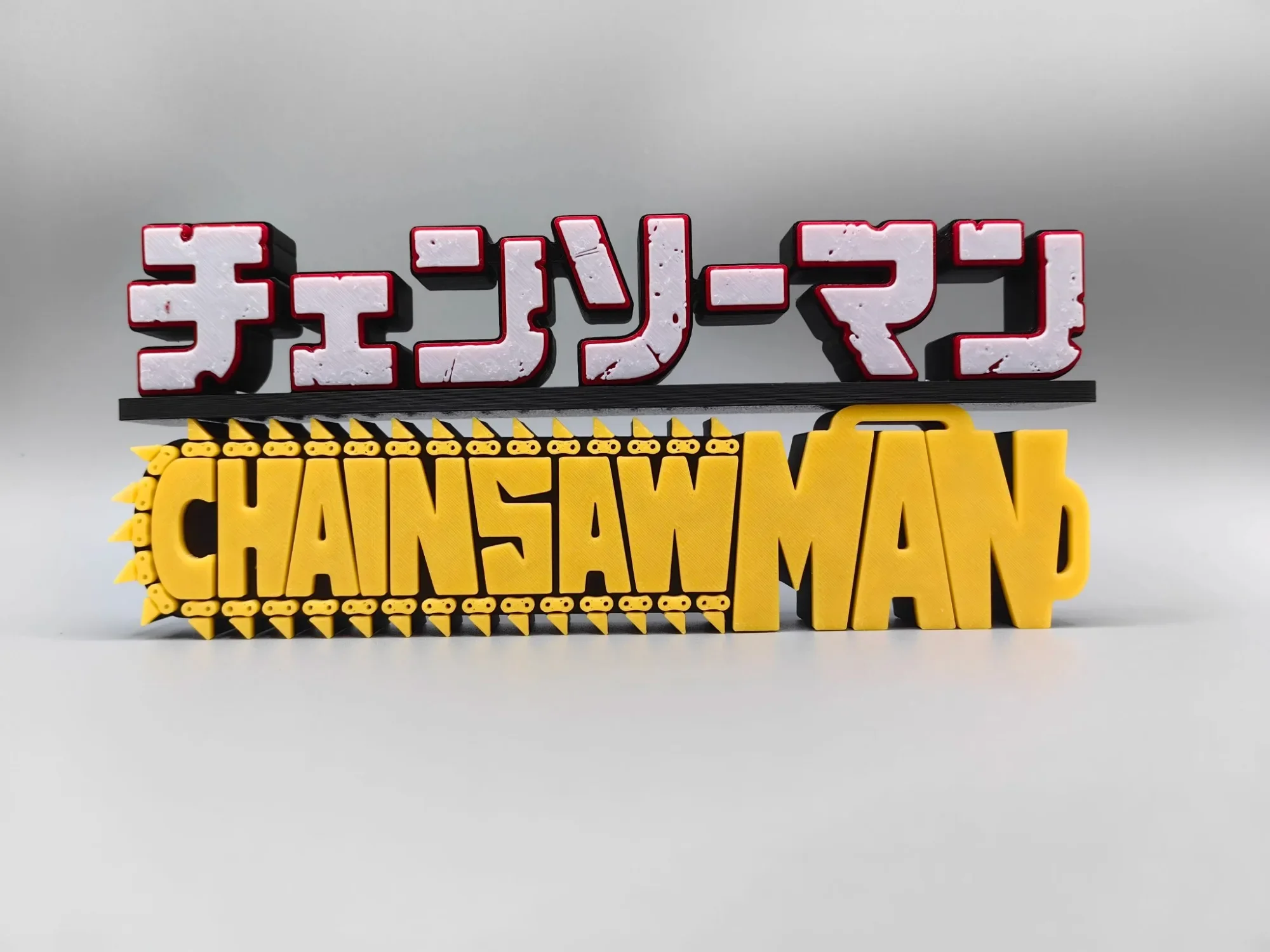 Anime Chainsaw Man 3D Logo Model Doll Signboard for Denji Pochita Makima PVC Figure Display Cosplay Exhibition Ornament Toy