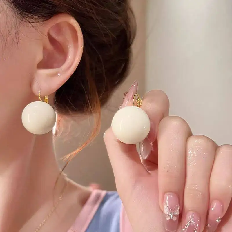Spring and  Summer  Winds  Personality Popularity Simplicity Sweet Freshness  Candy colors Sphere  Alloy Earrings