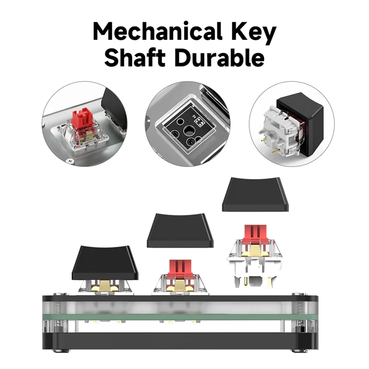 ATP-3 Tombol Pemrograman Makro Keyboard Mini untuk Photoshop Gaming Hotswap Pemrograman Keypad Copy Paste Macropad Hitam Tipe A