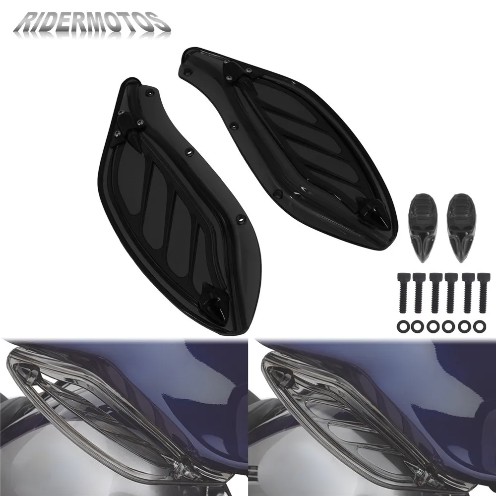 

Motorcycle ABS Adjustable Side Wing Windshield Fairing Air Deflector For Harley Touring Electra Glide Street Glide FLHX 96-2013