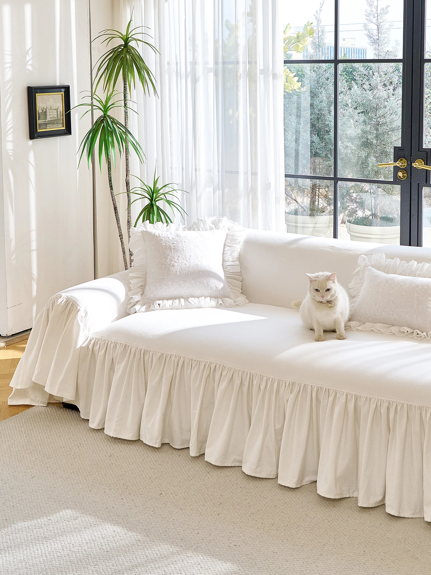 

Универсальный чехол для дивана, полноразмерный, современный, износостойкий, защитный чехол для дивана, двойной пылезащитный чехол для кушетки, в североевропейском стиле