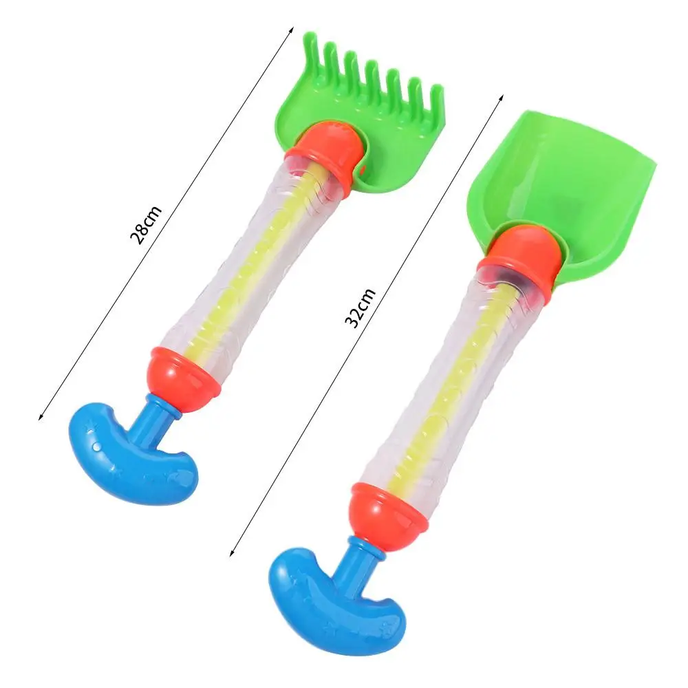 Plastics Water Fights Beach Toys Rakes Shovels Water Spray Toys Single-Tube Easy To Fill Pulling Type Sprinkler Toy