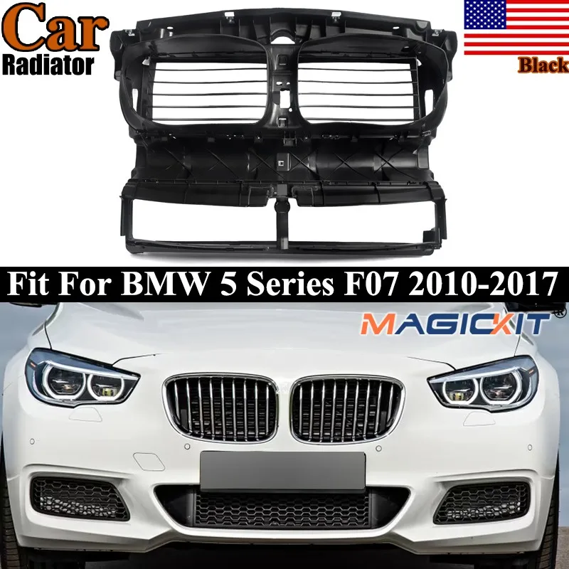 For BMW F07 5 series 535i 550i GT xDrive 2010 2011 2012 2013-2017 Front Upper Radiator Grille Air Duct Shutter Without Motor
