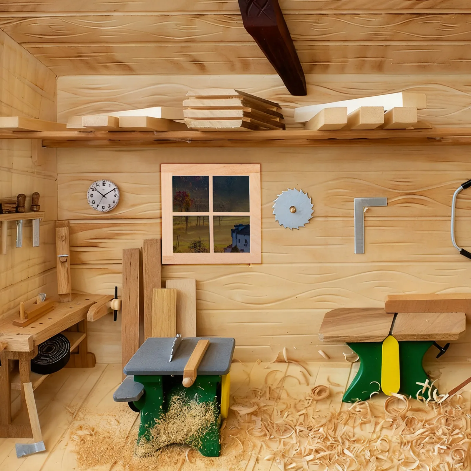 

4Pcs Mini Window Frame Dollhouse Furniture Display Window Frame Decor Accessories for Home Decoration House Furniture Decor