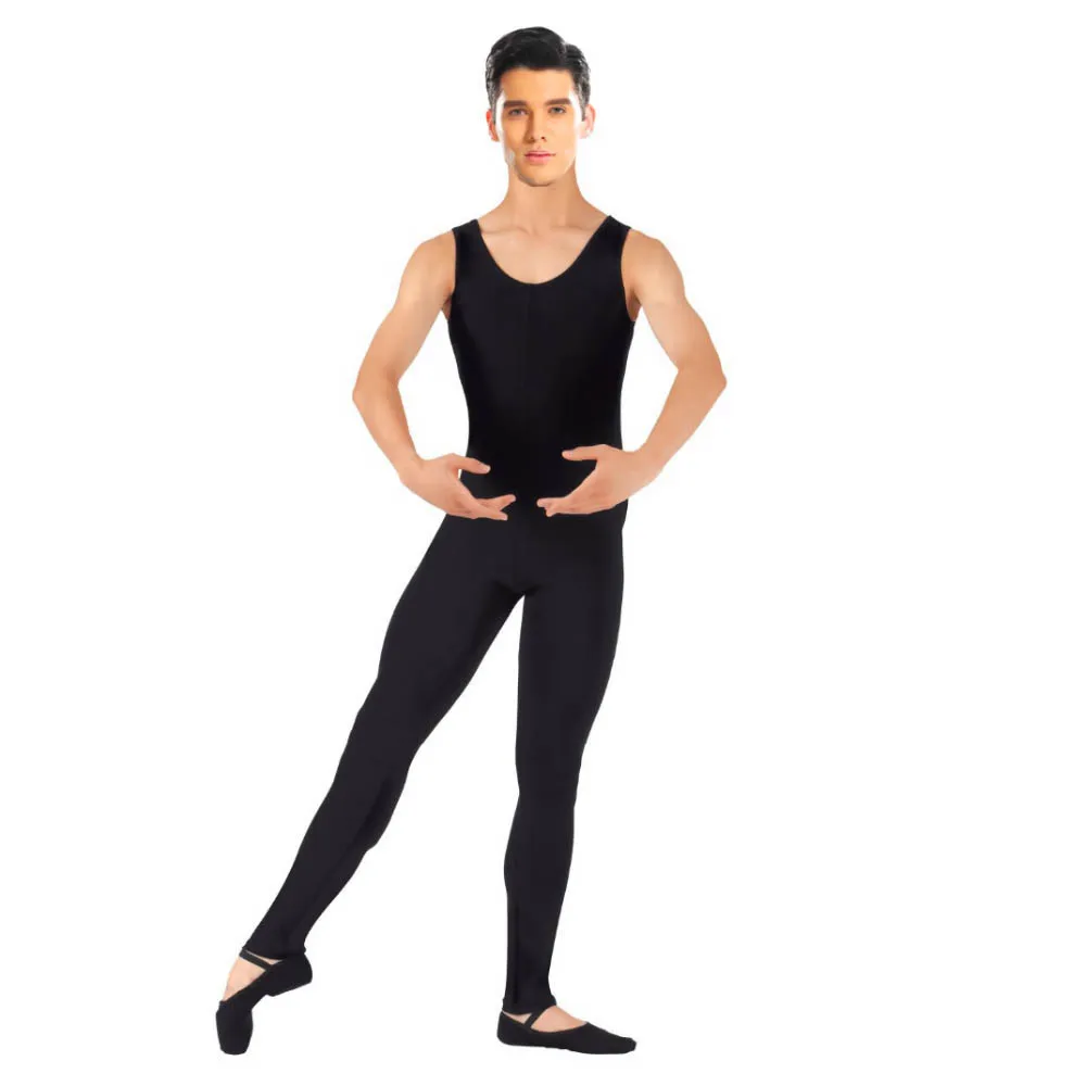 Costume intero da uomo in spandex zentai nero a maniche