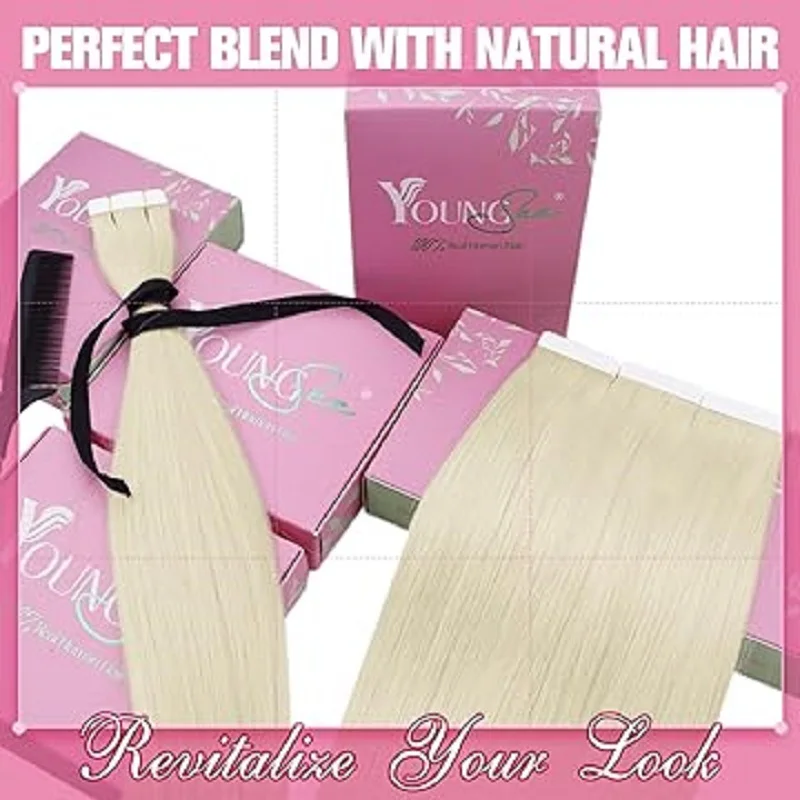 Procureur gSee Skin Trame Tape dans les extensions de cheveux pour les femmes Blonde12-24inch 30G-50G