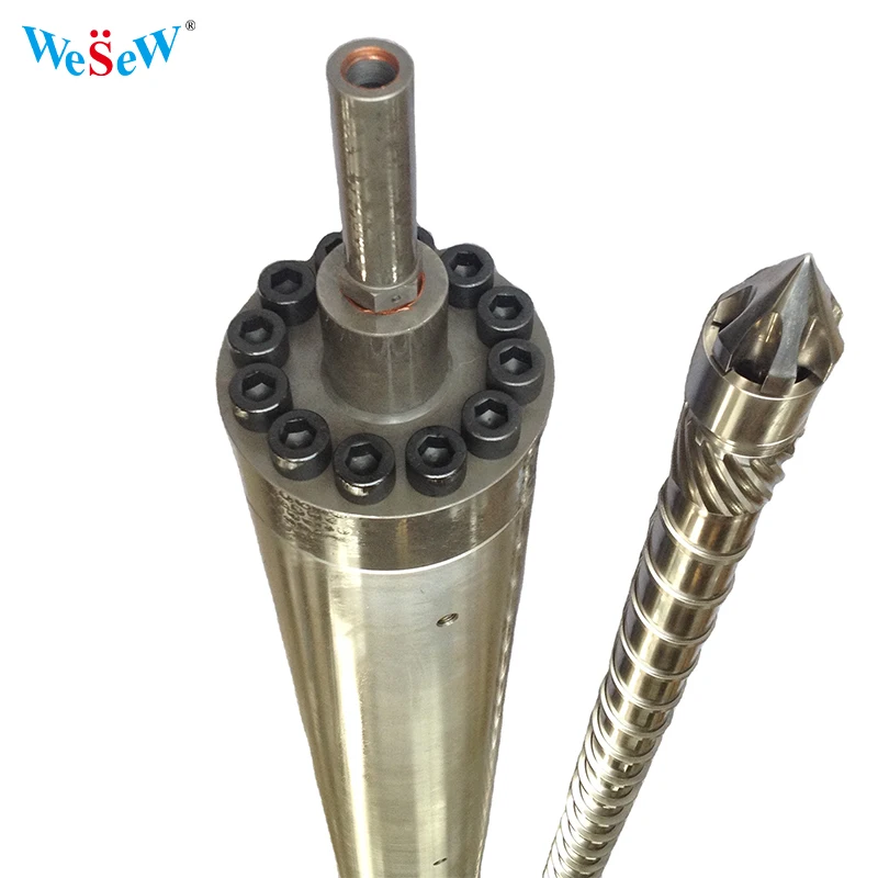 

Винт и цилиндрический винт для литья под давлением. Индивидуальный биметаллический инжекторный винт. Высокоизносостойкая легированная сталь.