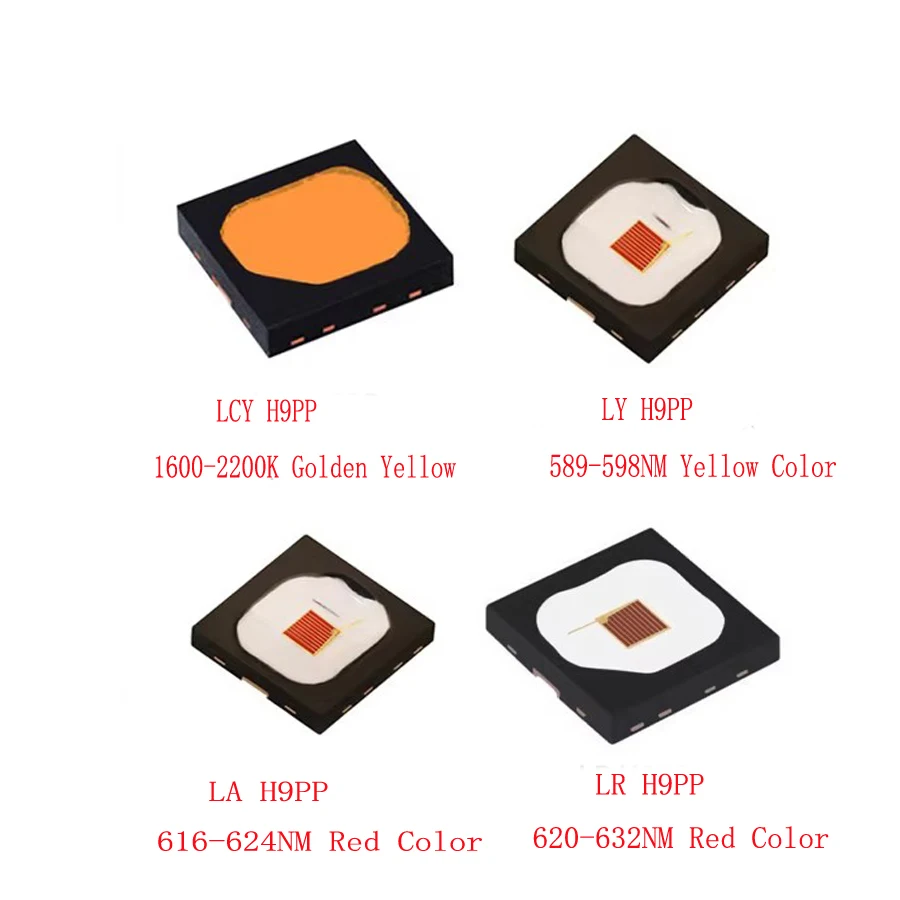10pcs/20pcs SMD LED LCY LY LA H9PP Golden Yellow Red Color 3W 3.85*3.85mm High Power For Turn Signal Light