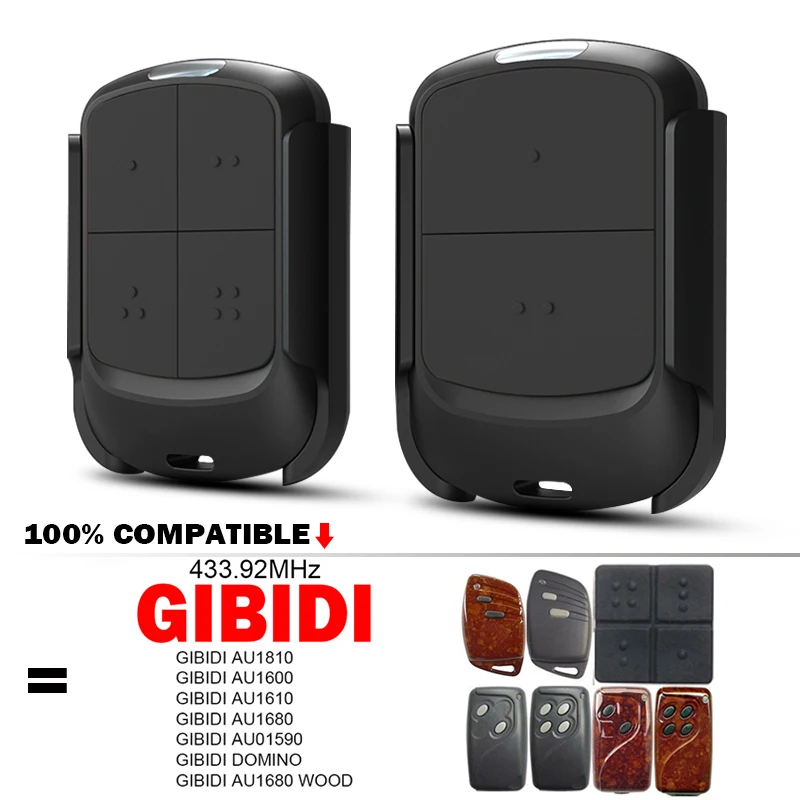 

Клон пульта дистанционного управления гаражом GIBIDI GIBIDI AU1810 AU1600 AU1610 AU1590 AU1680 WOOD DOMINO для управления гаражными воротами 433,92 МГц