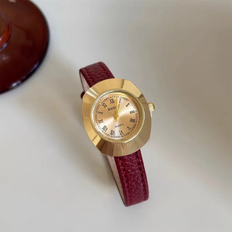 

Модные элегантные женские кварцевые часы, роскошные римские цифры Reloj, винтажные простые овальные часы, женские золотые наручные часы Orologio 2025