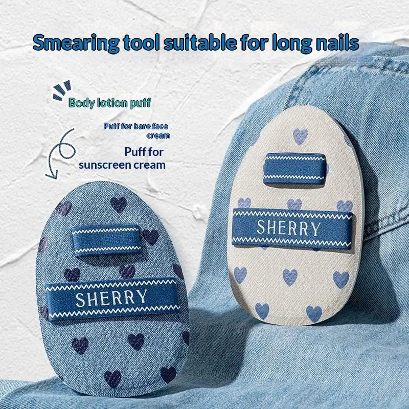 Extra Large Lotion Sunscreen Ointment Applicator Soft Leather Surface Puff Body Cleaner Shower Brush Sunscreen Applicator