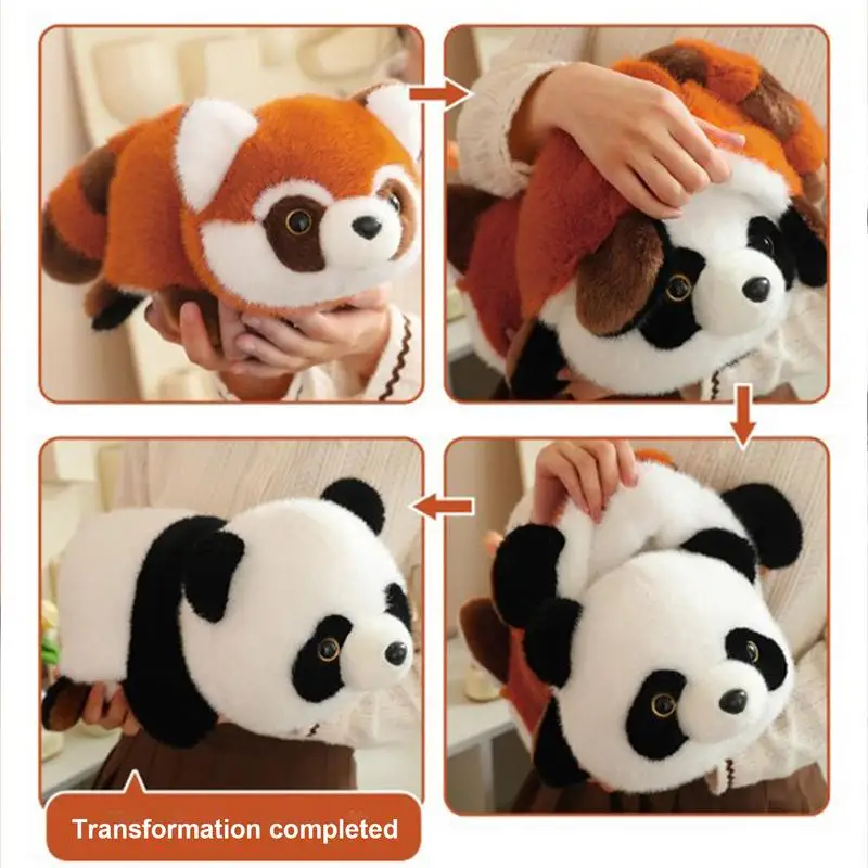 Panda Plush Toy Fidget Stuffed Panda Cartoon Panda Toy Soft Toys Double Sided Cute Stuffed Panda For Home Sofa Decor Birthday