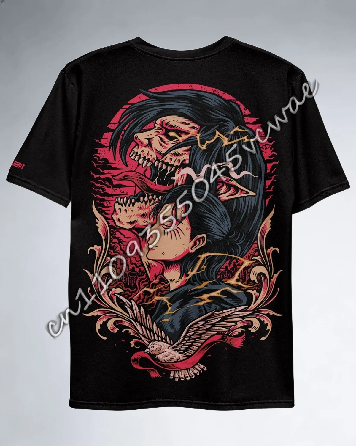 

Футболка из серии Bandai Anime "Attack on Titan", крутая летняя свободная футболка в уличном стиле для мужчин и женщин, новый стиль