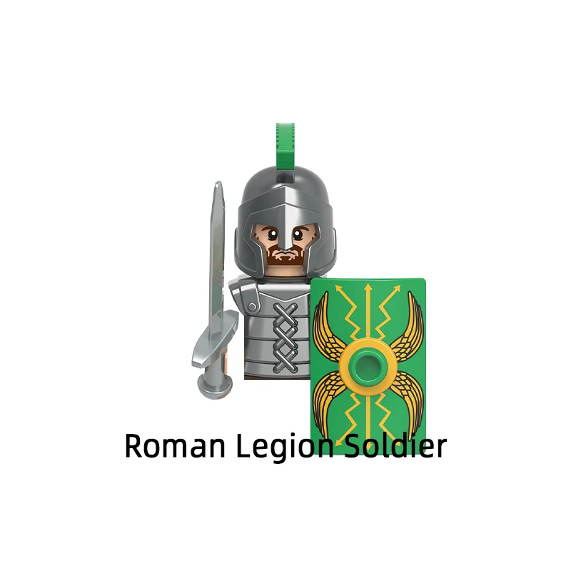 The Roman Gladiator Signifer Legion Soldier Archer Greece Hoplite Teutonic Hospital Knight Templar Model Blocks MOC Bricks X0320