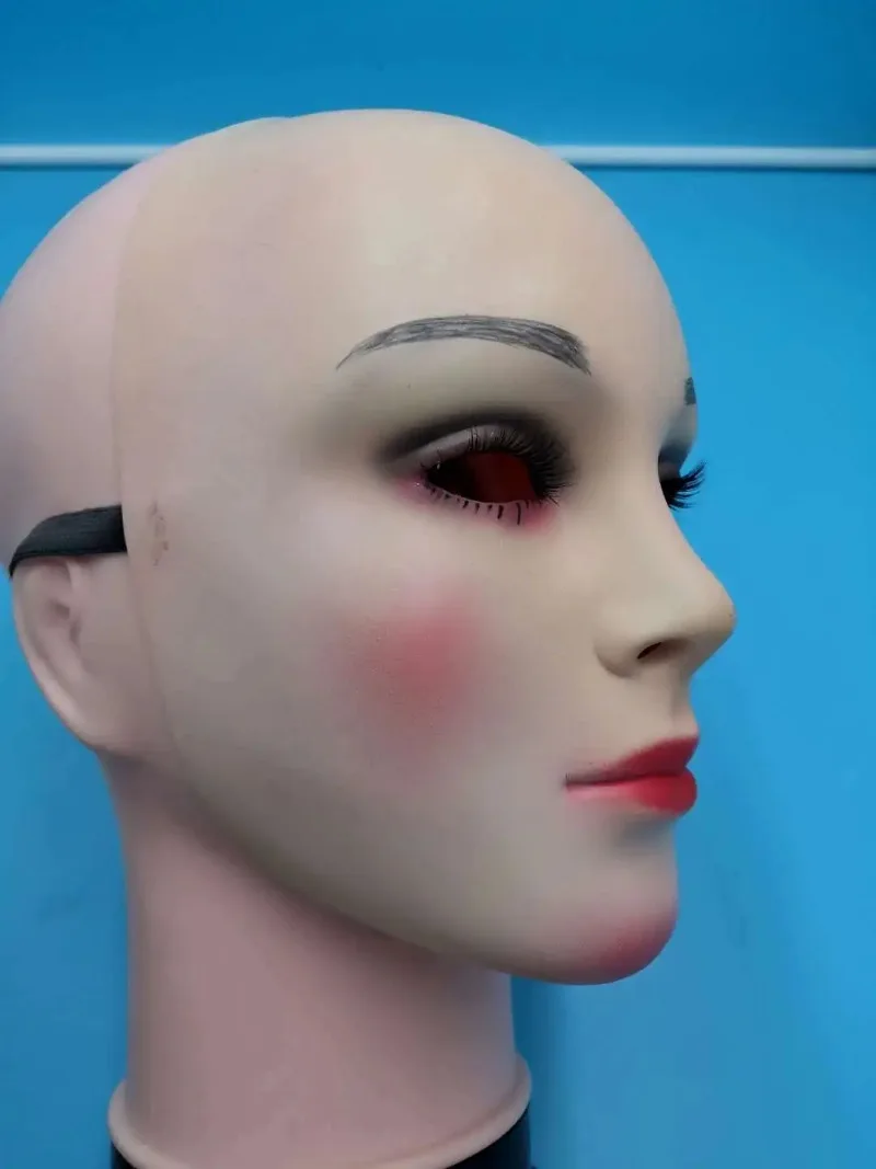 For Silicone Cosplay Full‑Face Mask, Masquerade Party Performance Costume Decor Prop