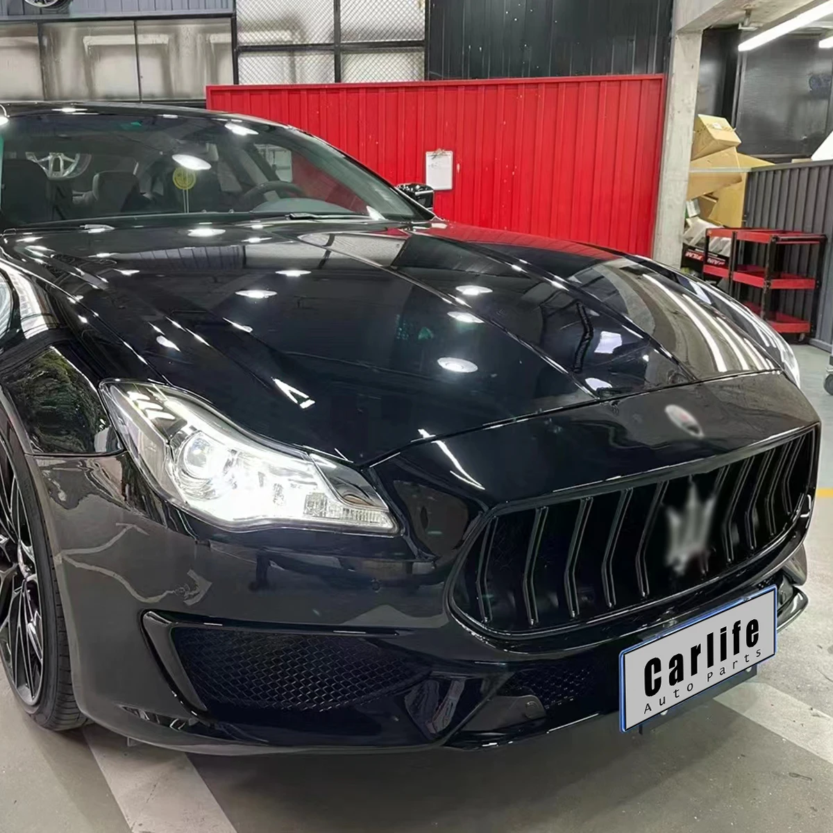

New Bumpers Body Kit Use for Maserati Quattroporte Fortrofeo 2013-2017 Escalate Refit to 2023 Trofeo Look Like.