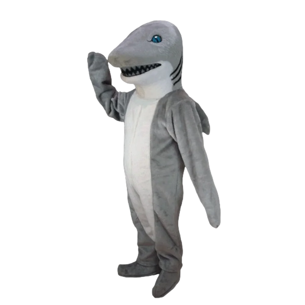 Fierce Grey Sharky SHARK Mascot Costume Mascota Outfit Suit Costumes Fancy Dress for Halloween Christmas Birthday Party SW632