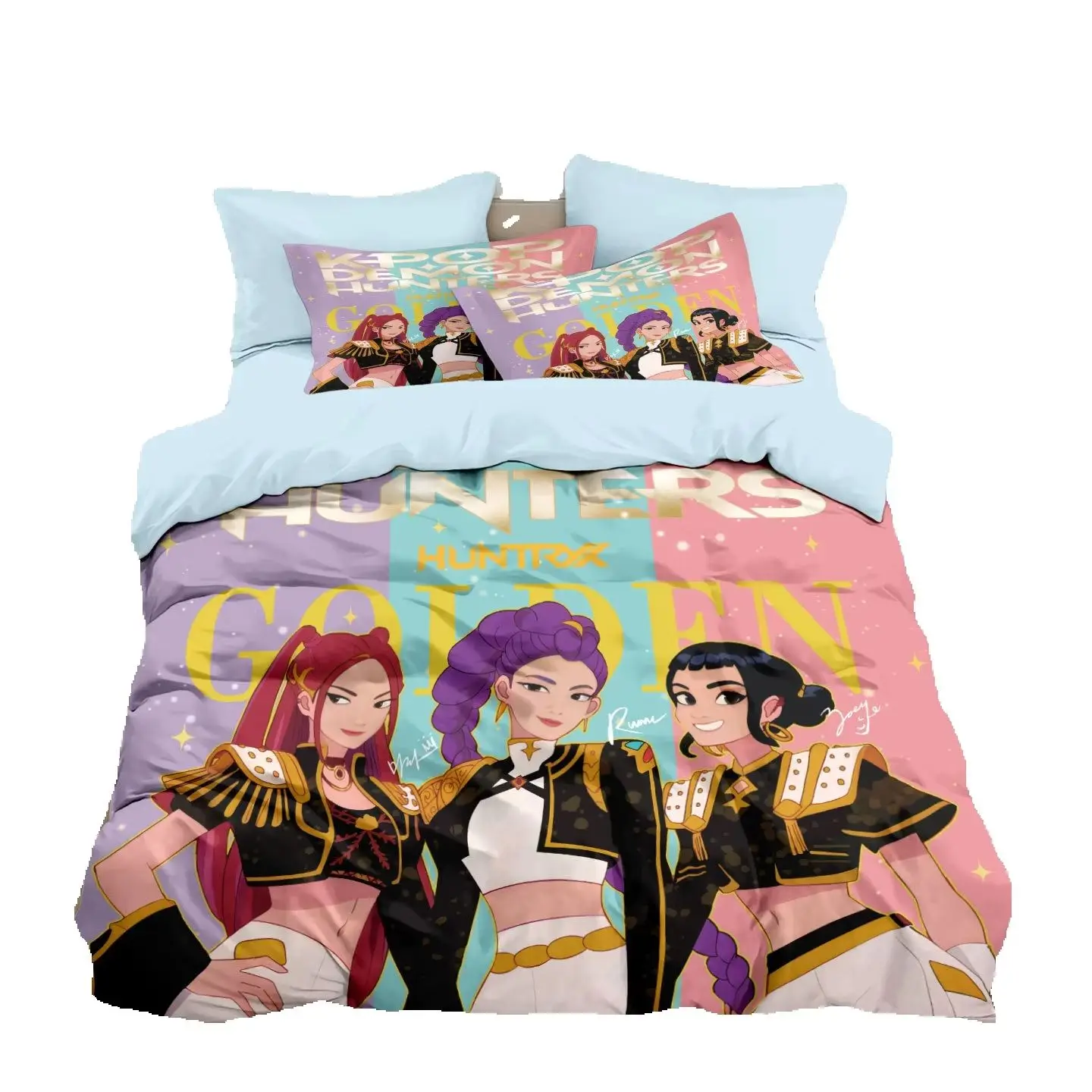 3D Print Girl Fans kp op Duvet Cover Pillowcase W onder-Girls Bedding Set Twin Full Size Home Bedroom Decor for Youth 2/3pcs