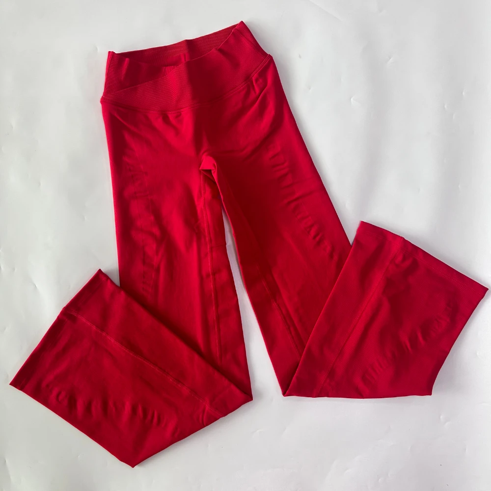 Flares Legging voor dames Naadloze yogabroek Crossover V-vormige taille Uitlopende GYM-legging Sportlegging Trainingsbroek
