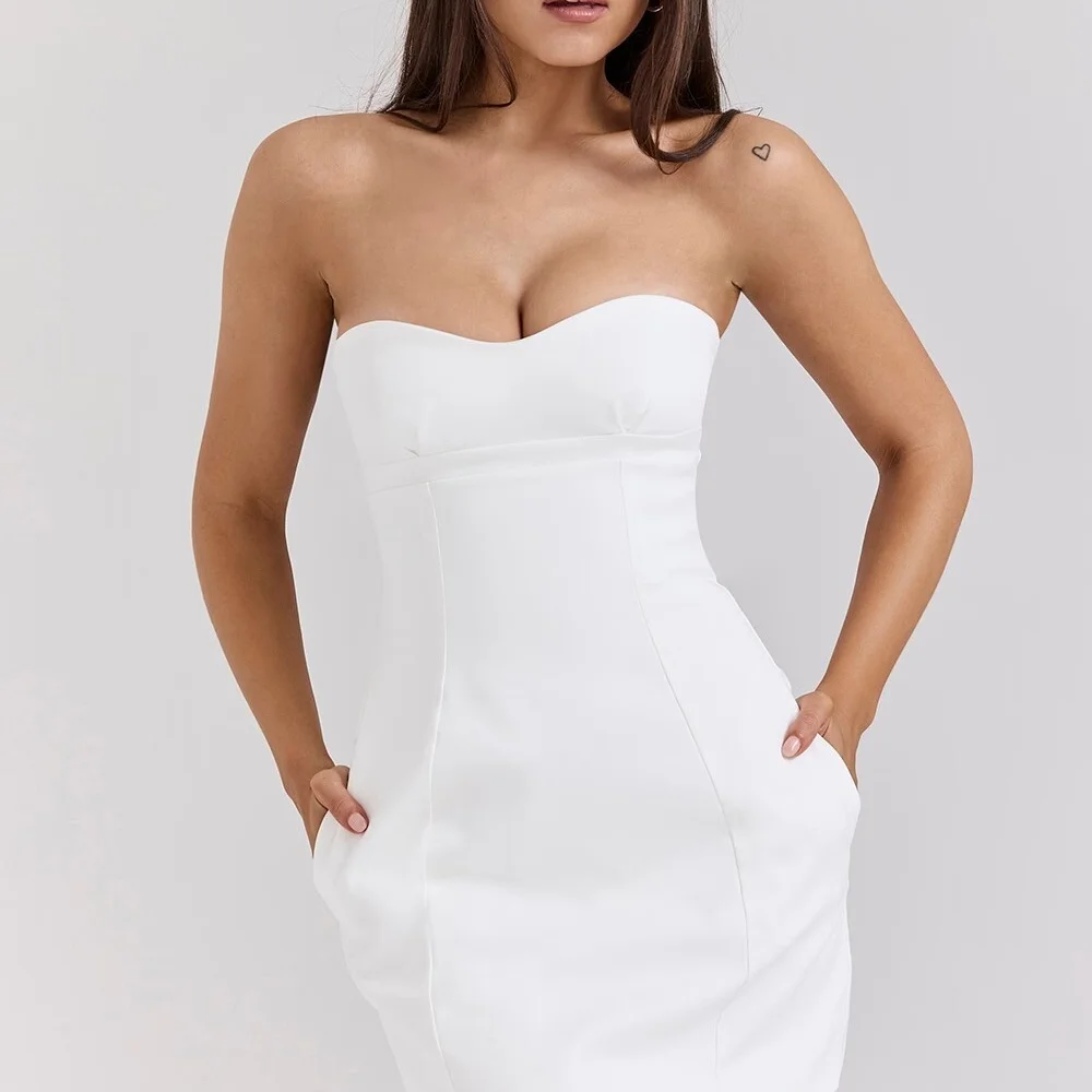 Autunno nuovo stile moda donna un colletto tinta unita gonna corta francese dimagrante e abito corto senza spalline