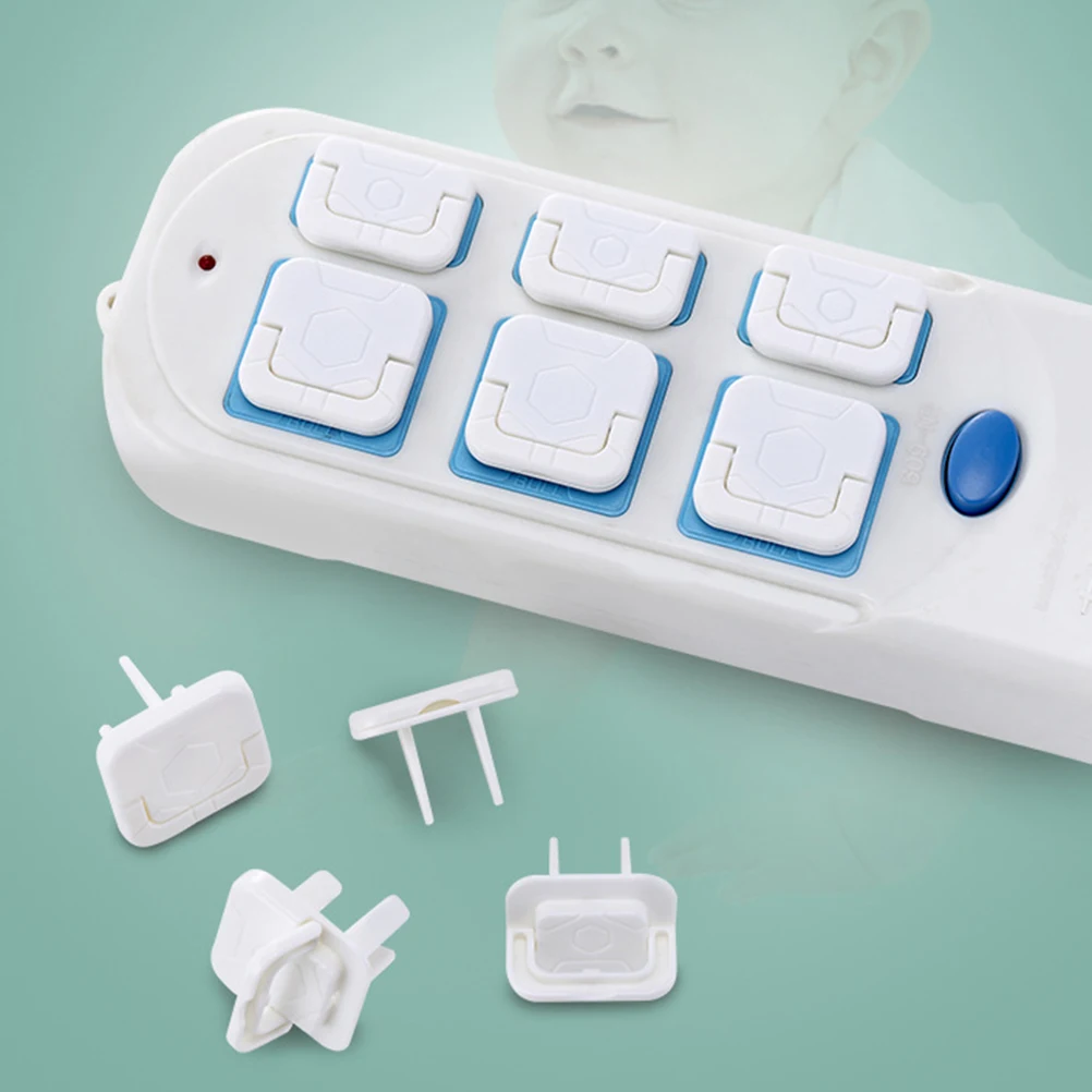 

50Pcs Baby Socket Cover White Tamper Resistant Power Outlet Plug 30 Two Slot 20 Three Slot Home Safety Power Outlet Cover