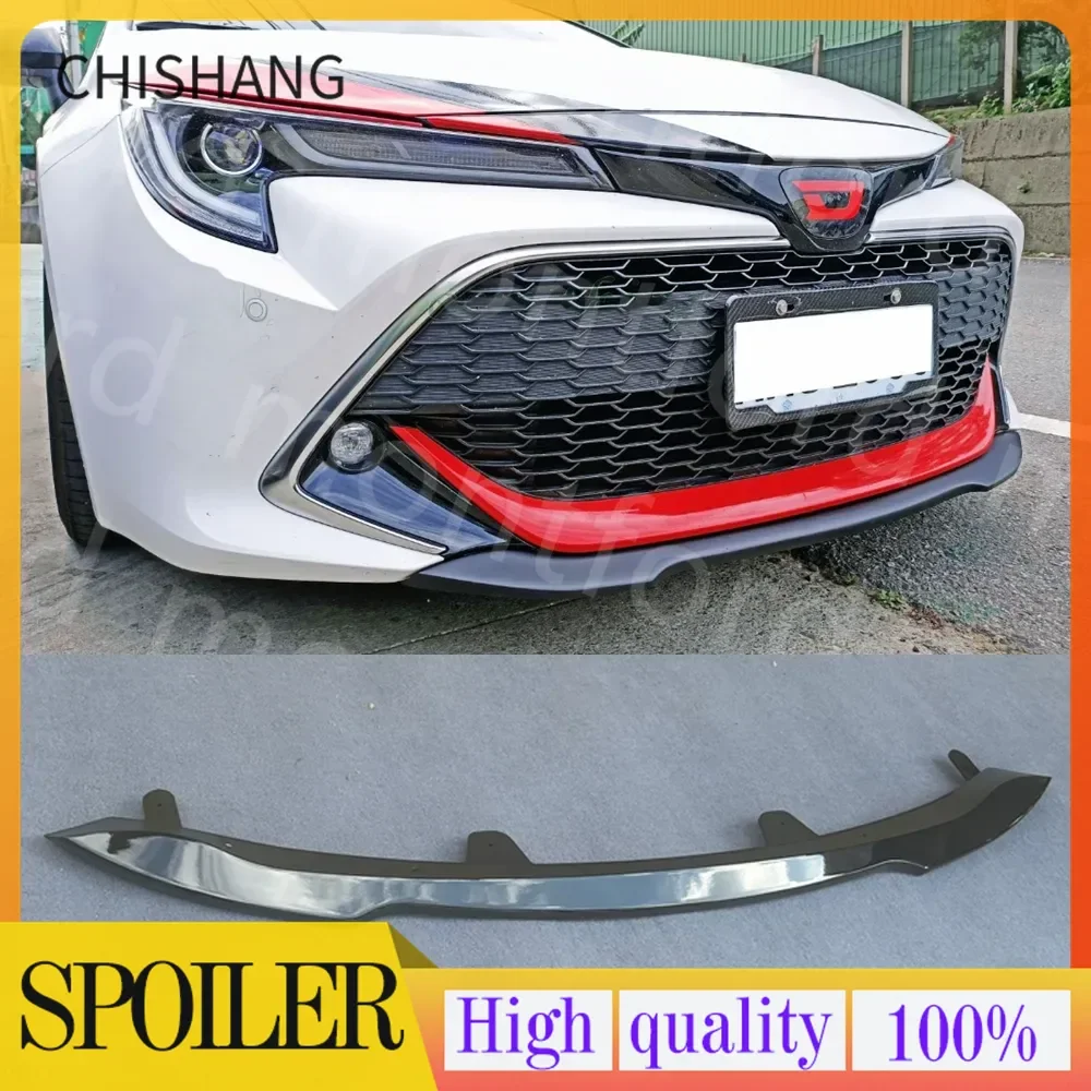 

Черный ДЛЯ 2019-2023Toyota Corolla Auris E210 5DR Хэтчбек Передний бампер Губа из настоящего углеродного волокна Спойлер из настоящего углеродного волокна Сплиттер