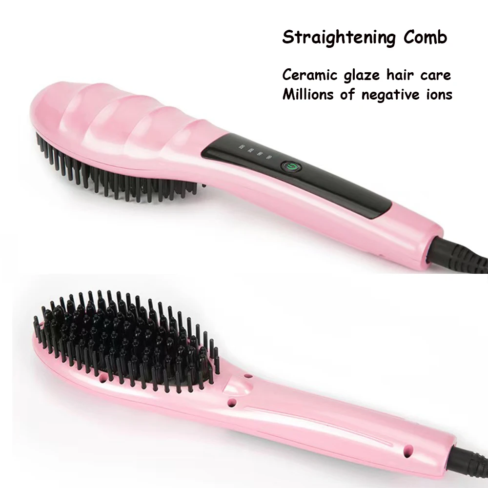 Electric Curly Hair Brushes Hair Straightener Comb Straightening brush Hair Curler Hot Comb Styling Comb Tools & Accessories