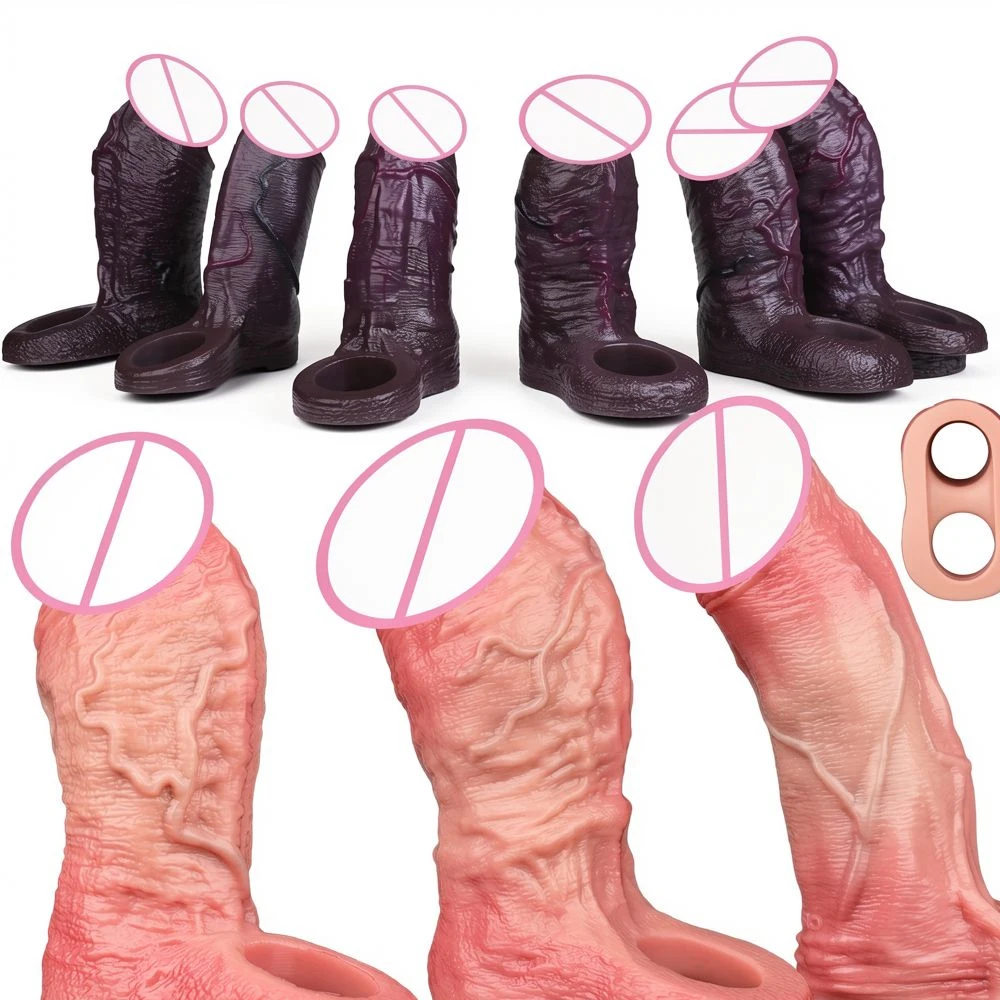 SXXY Multi-Styles Open Head Penis Sleeve    Skin Touch  Penis Sheath Elastic Male Cock Sleeve For Men 18+