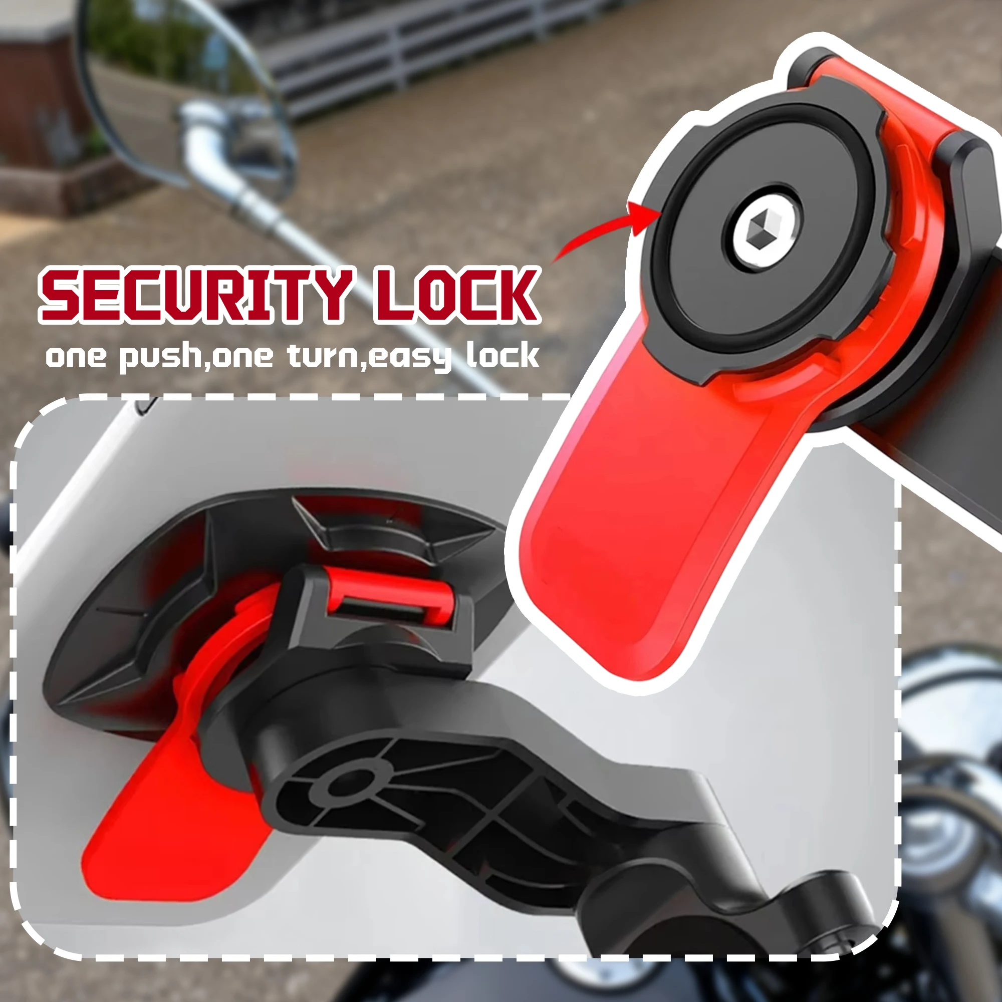 Universal Phone Mount for Motorcycle Bicycle with 360°Rotatable Anti-Shock Suction Cup Adjustable Secure Riding Navigation Suppo image 3