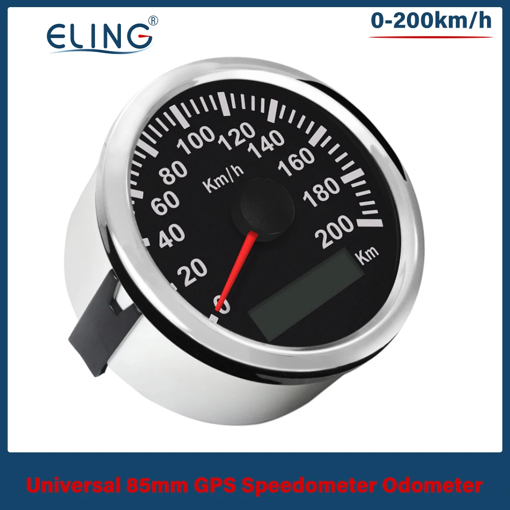 

Спидометр ELING 85 мм, 0-120 км/ч, 200 км/ч, GPS, с красной подсветкой, IP67, для автомобиля, грузовика, морского транспорта, лодки