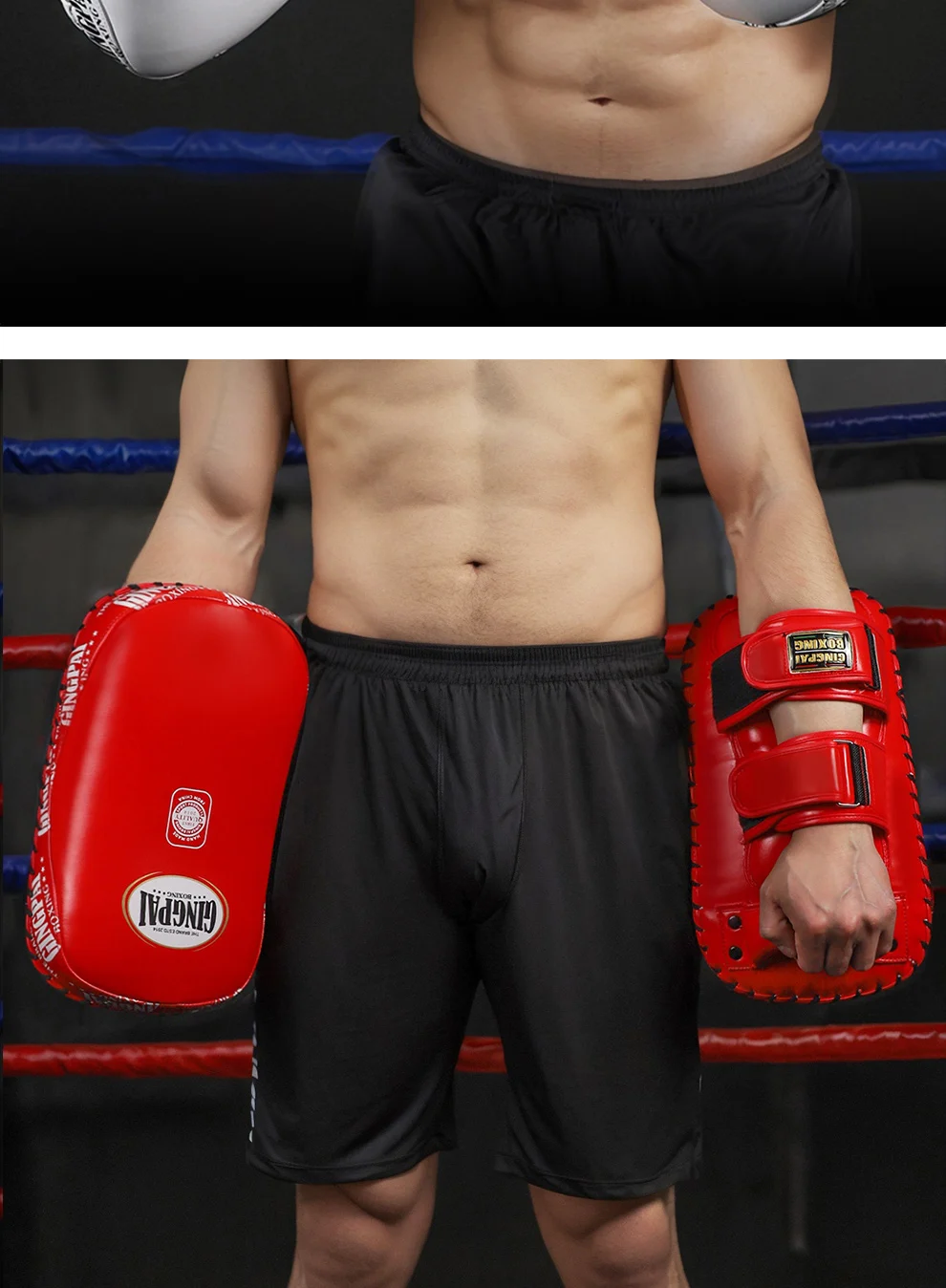 1PC Boxen Pad Sand Tasche Fitness MMA BoxenTaekwondo Hand Fuß Treten Pads PU Leder Training Getriebe Muay Thai fuß Ziel – Detail 10