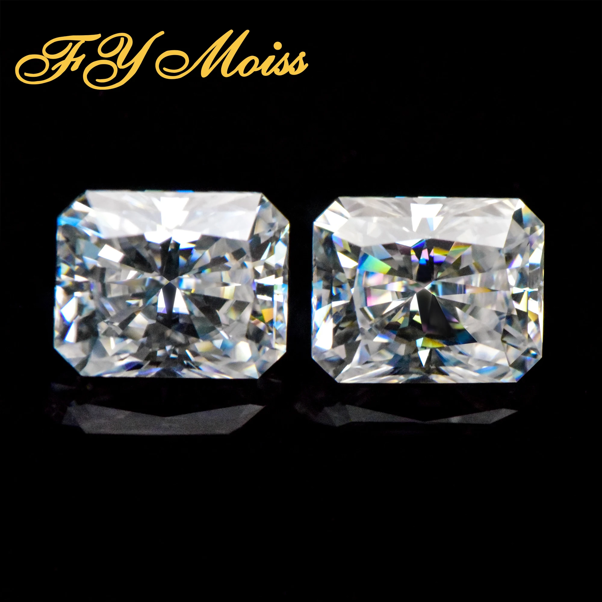 

Wholesale radiant cut synthetic loose moissanite 0.2ct-3.0ct VVS clarity white colorless white moissanite stone for jewelry