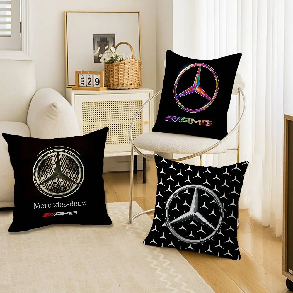 Car M-Mercedes-Ben-zs Cushion Cover Inches Farmhouse Decor Home Throw Pillow Covers for Couch Decorations