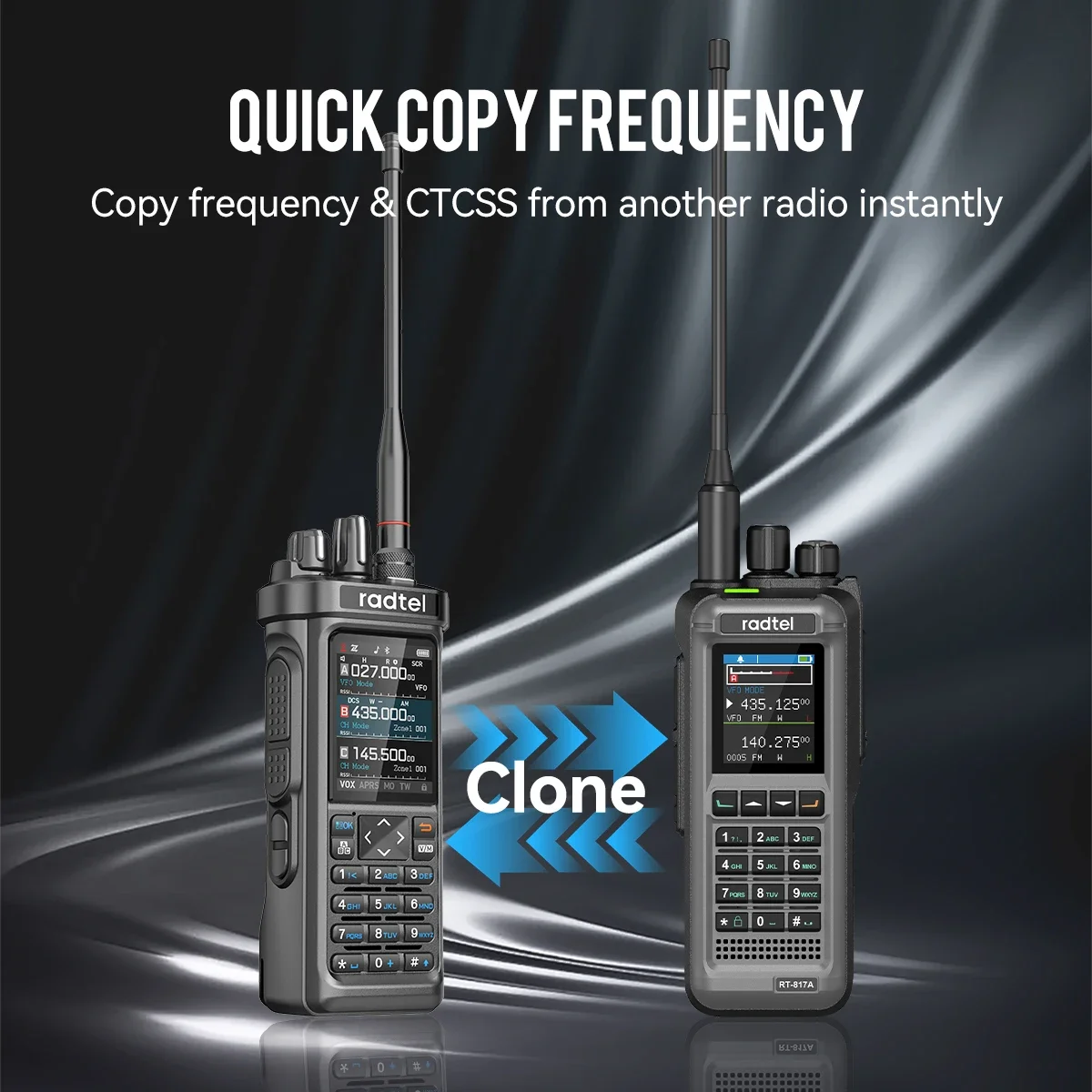 Radtel RT-950 PRO Bluetooth GPS APRS pantalla RGB programable frecuencia FM/SSB + 71cm doble banda 86mhz Ham Handtalkie con aplicación
