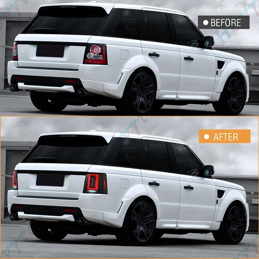 Pair LED Taillights For Land Rover Range Rover Sport L320 2005 2006 - 2010-2013 Taillamp Rear Lamp Brake Fog Turn Signal Light