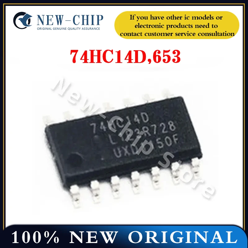 10PCS-200PCS/LOT 74HC14D,653 SOP-14 NEW ORIGINAL