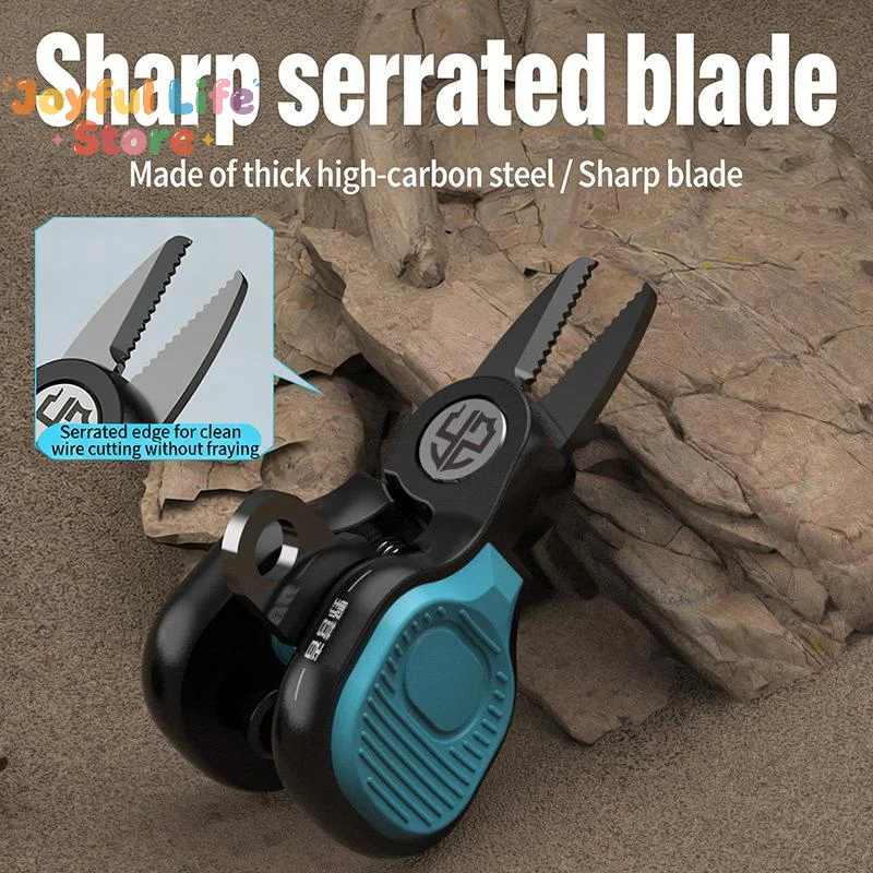 Portable Stainless Steel Fishing Lure Shears Serrated Blade Cut PE Line Mini Outdoor Fishing Accessory