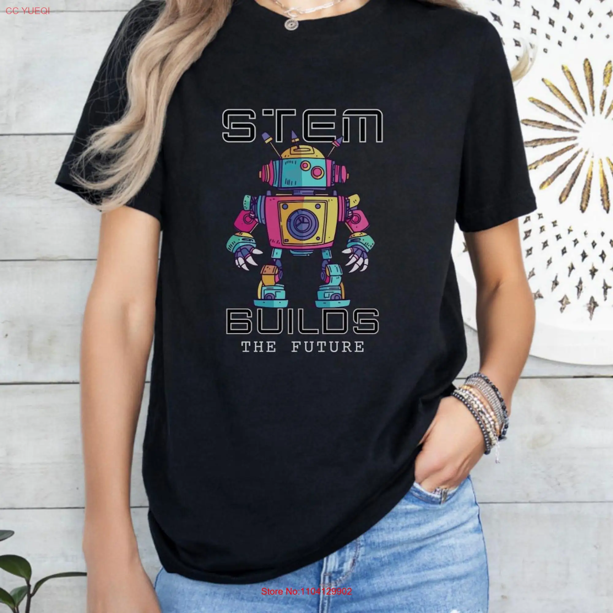 STEM Builds the Future T Shirt Empower Innovation and Inspire Curiosity long or short sleeves