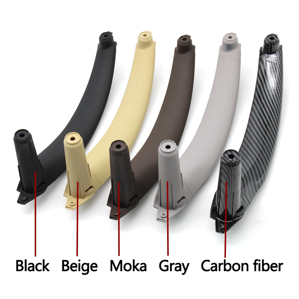 4PCS Set Front Driver Door Handle Armrest Cover Interior Pull Handle Panel Trim For BMW X5 X6 E70 E71 E72 2007-2014 LHD RHD