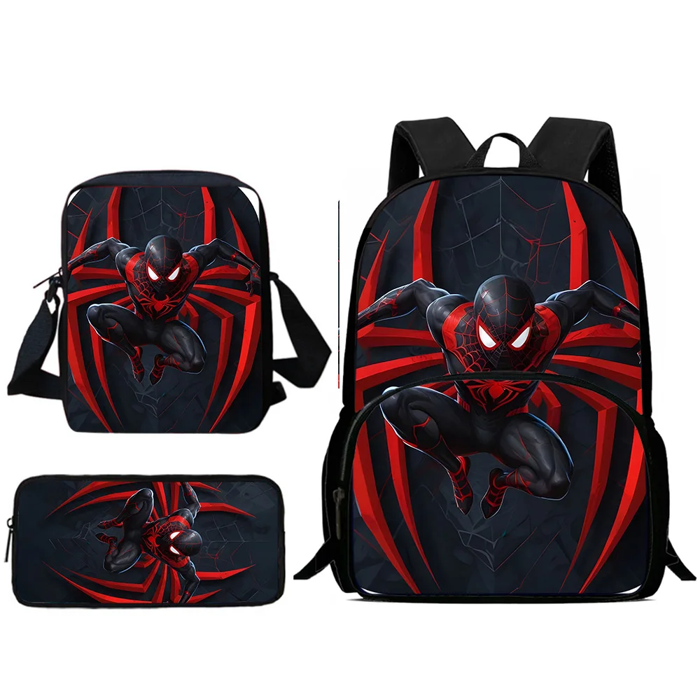 Pcs Set anime Spiders-man Child Backpacks Shoulder Bag Pencil Case Pupil Large Capacity School Bags for Boys Girls Best Gift