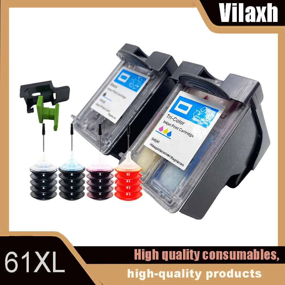 61XL Black and Color Ink Cartridges Replacement for 61xl ink cartridges for printers compatible DeskJet 1000 1512 2050 2540