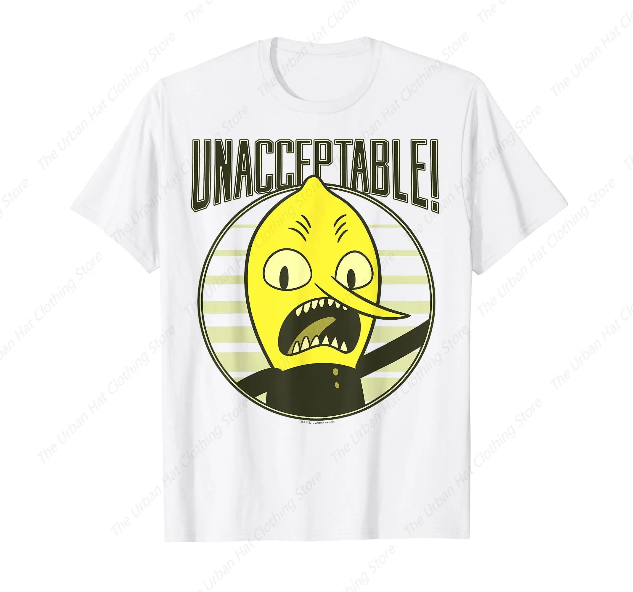 CN Adventure Time Lemongrab Unacceptable T-Shirt Classic Cotton O-neck Shirt Tshirt Man Clothing Harajuku Short Seeves Mens Top