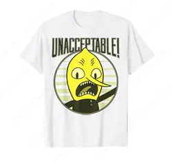 CN Adventure Time Lemongrab Unacceptable T-Shirt Classic Cotton O-neck Shirt Tshirt Man Clothing Harajuku Short Seeves Mens Top