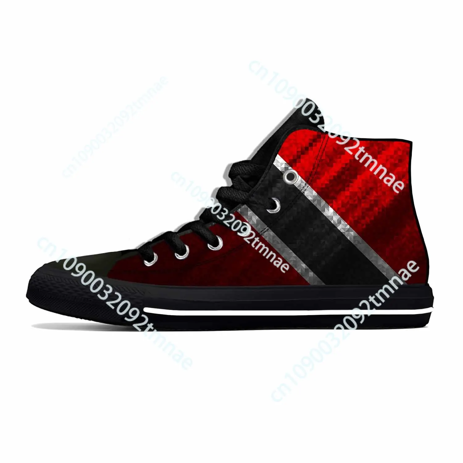 Trinidad and Tobago Flag Patriotic Pride Fashion Casual Cloth Shoes High Top Comfortable Breathable Custom  Men Women Sneakers